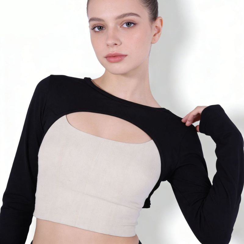Modal Ice Silk Arm Sleeves Ult - Crop Top Crochet 评论和价格