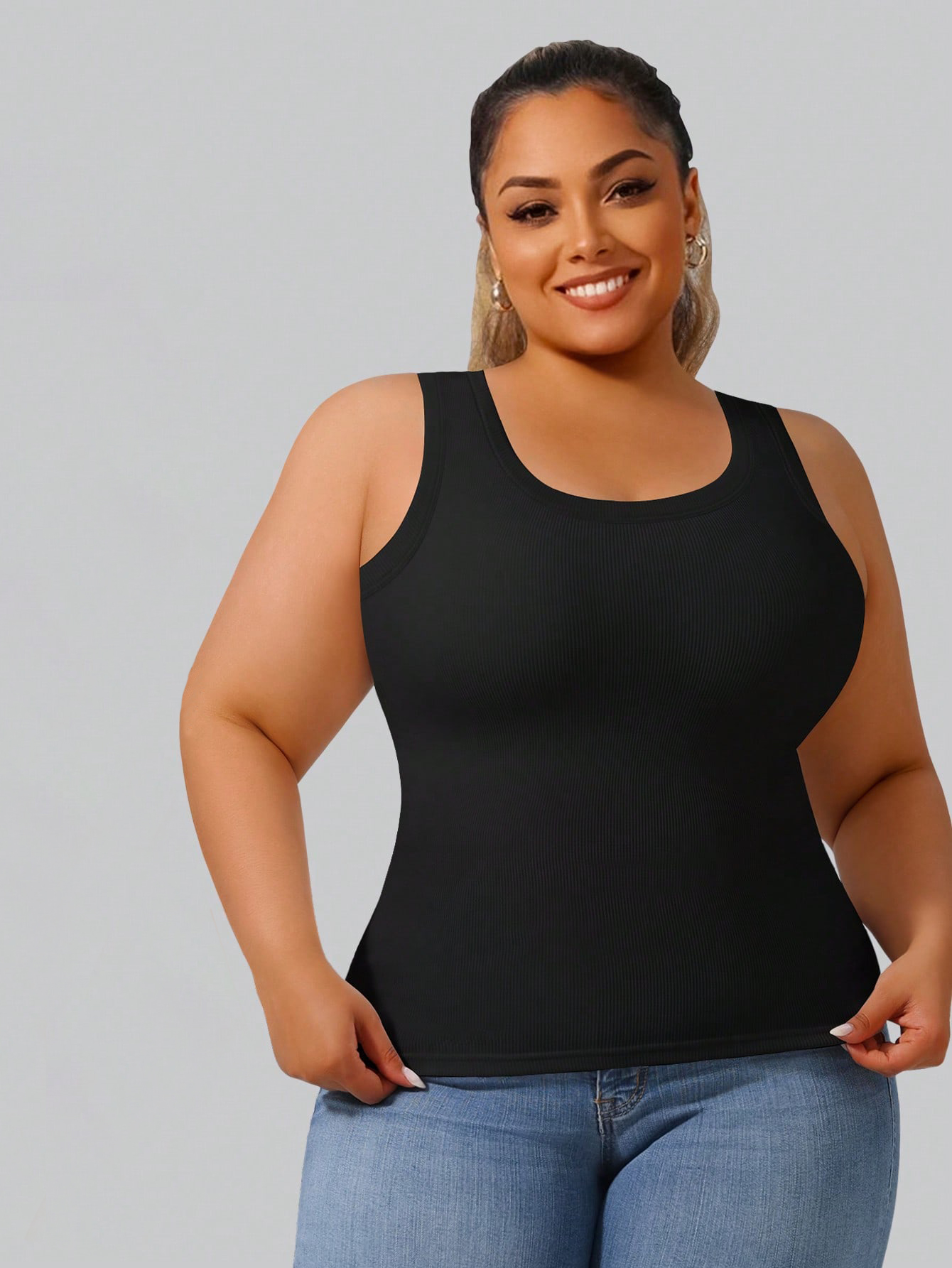 Plus Size Women's High Stretch - Crop Top Crochet 评论和价格