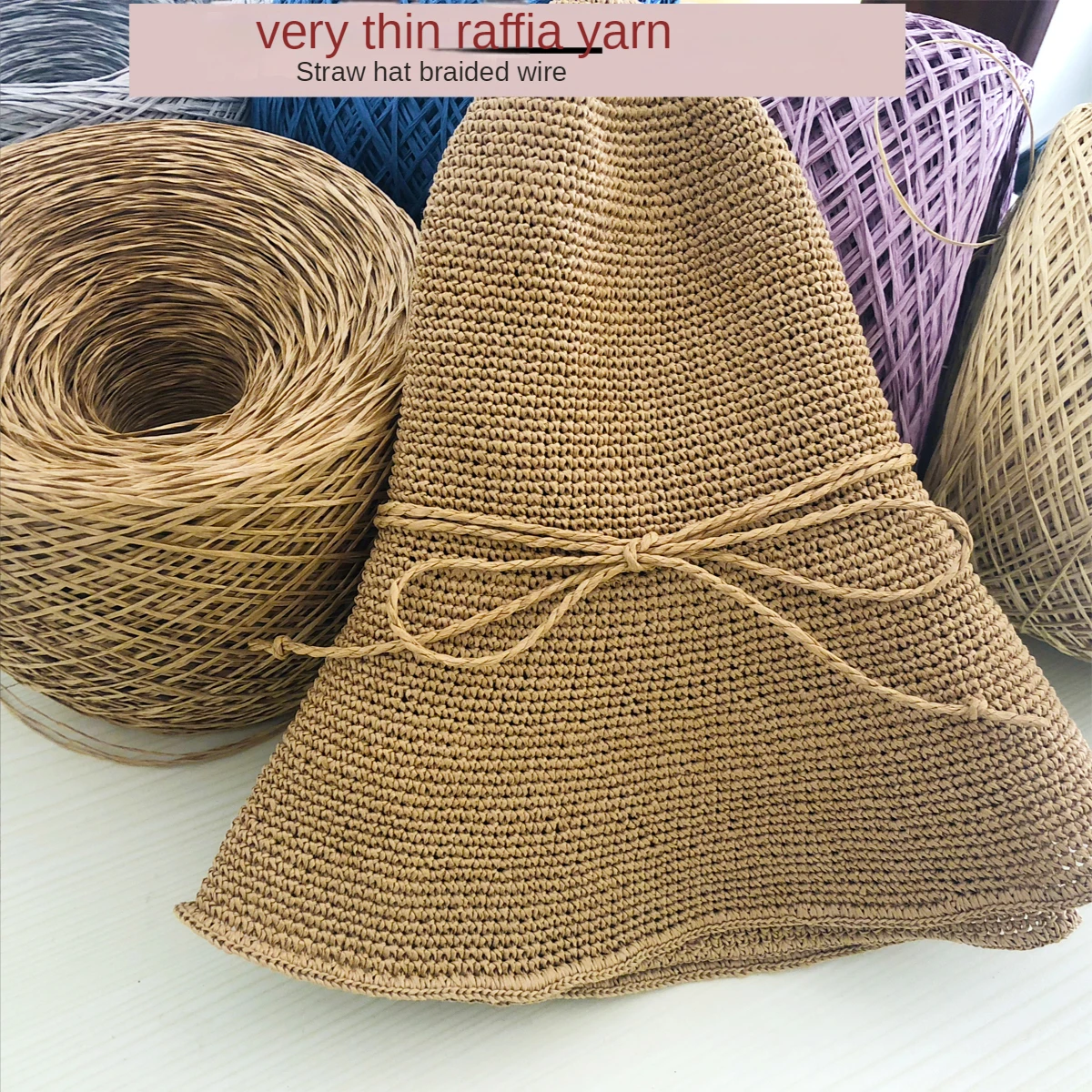 250g Thin Raffia Yarn Paper Gr - Crochet Bag Raffia 评论和价格