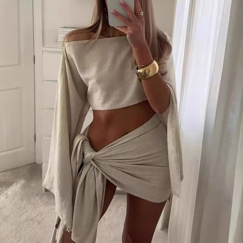 Women Two Pieces Sets Summer C - Crop Top Crochet 评论和价格