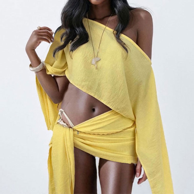 Women Two Pieces Sets Summer C - Crop Top Crochet 评论和价格